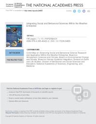 Integrating Social and Behavioral Sciences Within the Weather Enterprise