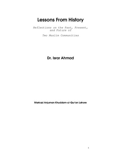 Lessons from History: Reflections on the Past, Present, and Future of Two Muslim Communities