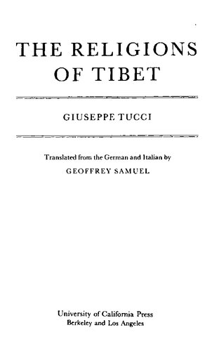 The Religions of Tibet