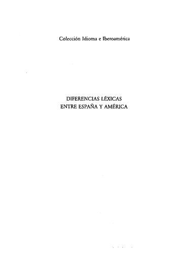 Diferencias léxicas entre España y América