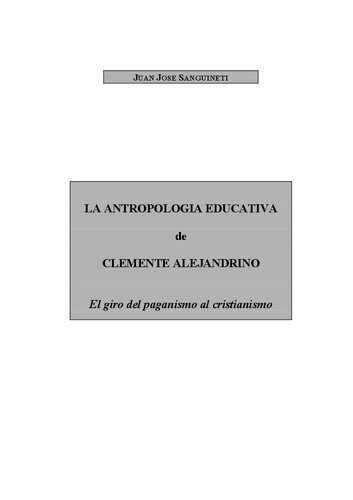 La antropología educativa de Clemente Alejandrino