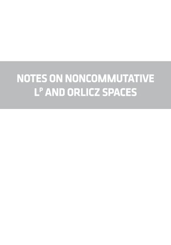 Notes on Noncommutative Lp and Orlicz Spaces