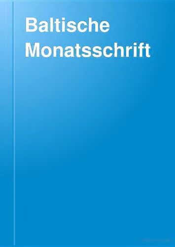 Baltische Monatsschrift