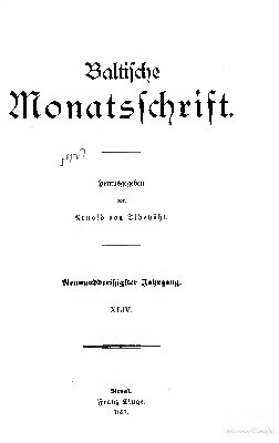Baltische Monatsschrift