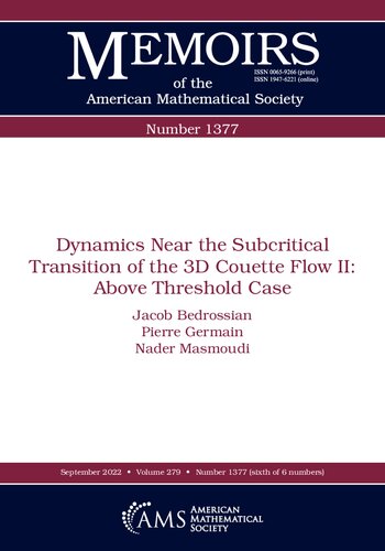 Dynamics Near the Subcritical Transition of the 3d Couette Flow: Above Threshold Case (Memoirs of the American Mathematical Society, 279)