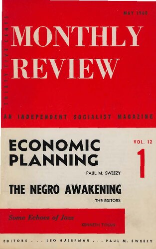 Monthly Review Vol. 12, No. 1: May 1960