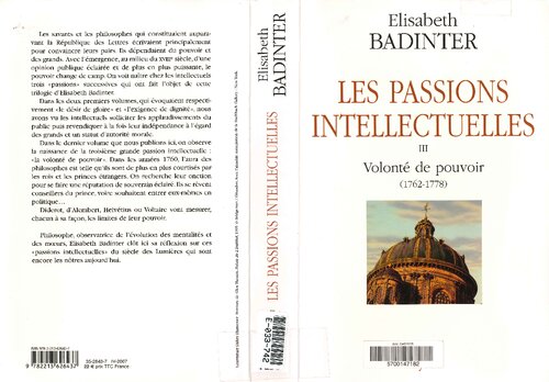 Les Passions intellectuelles: Volonté de pouvoir (1762-1778)