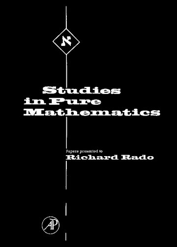 Studies in Pure Mathematics: Papers in Combinatorial Theory, Analysis, Geometry, Algebra and the Theory of Numbers, presented to Richard Rado on the occasion of his sixty-fifth birthday