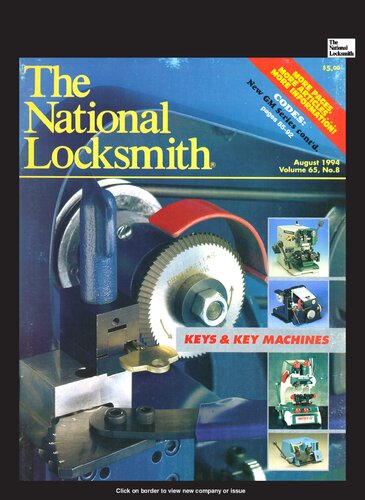 The National Locksmith: Volume 65, Number 8