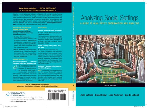 Analyzing Social Settings - A Guide to Qualitative Observation and Analysis