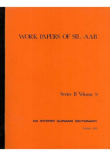 An interim Djinang dictionary