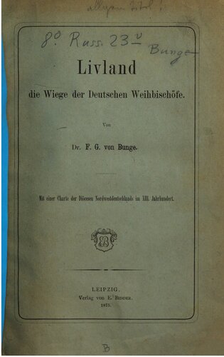 Livland, die Wiege der deutschen Weihbischöfe