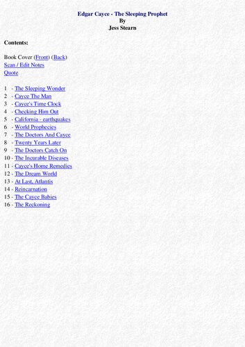 Edgar Cayce: The Sleeping Prophet