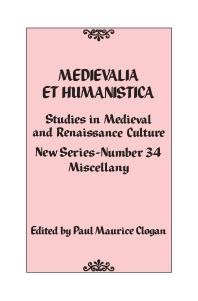 Miscellany: Studies in Medieval and Renaissance Culture