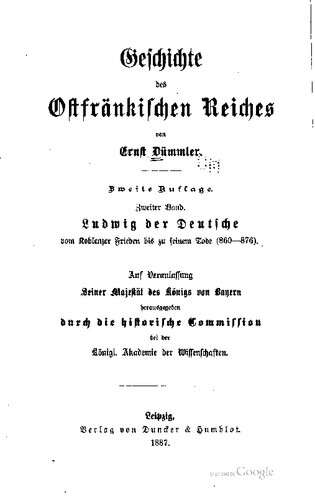 Ludwig der Deutsche vom Koblenzer Frieden bis zu seinem Tode (860-876)