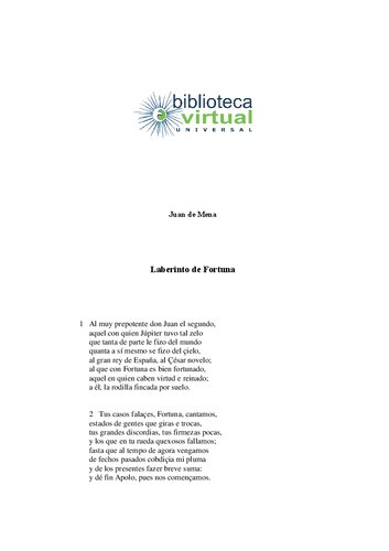 El Laberinto de Fortuna 1444 (Las trescientas)