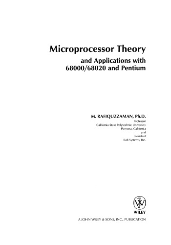 Microprocessor Theory and Applications with 68000/68020 and Pentium