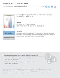 Advancing Concepts and Models for Measuring Innovation: Proceedings of a Workshop