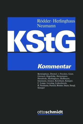 Körperschaftsteuergesetz (KStG): Kommentar
