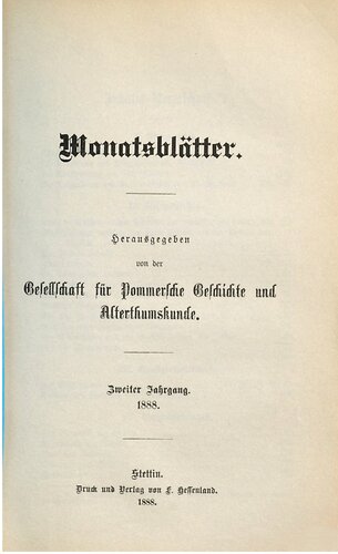 Monatsblätter