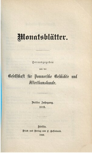 Monatsblätter