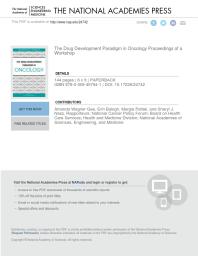 The Drug Development Paradigm in Oncology: Proceedings of a Workshop