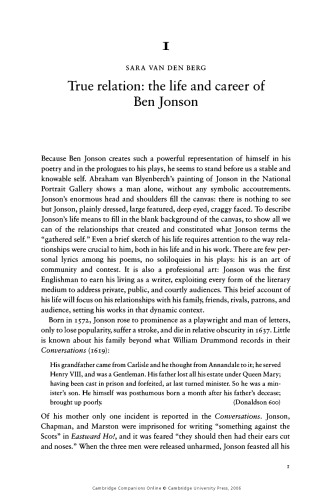 The Cambridge Companion to Ben Jonson