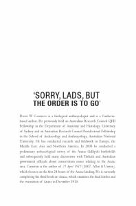 Sorry Lads, but the Order Is to Go: The August Offensive, Gallipoli, 1915