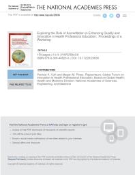 Exploring the Role of Accreditation in Enhancing Quality and Innovation in Health Professions Education: Proceedings of a Workshop