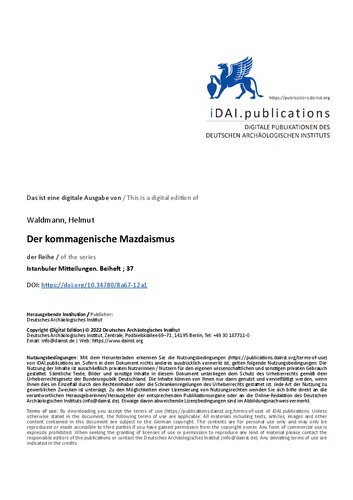 Der kommagenische Mazdaismus