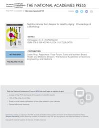 Nutrition Across the Lifespan for Healthy Aging: Proceedings of a Workshop