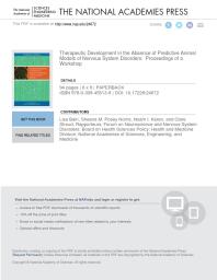 Therapeutic Development in the Absence of Predictive Animal Models of Nervous System Disorders: Proceedings of a Workshop