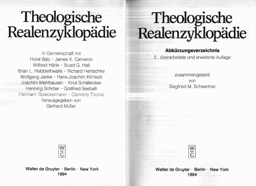 TRE: Theologische Realenzyklopdie