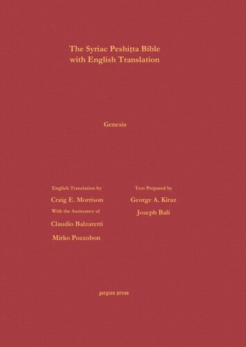 Genesis According to the Syriac Peshitta Version with English Translation