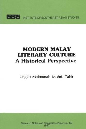 Modern Malay Literary Culture: A Historical Perspective