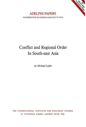 Conflict and Regional Order in Southeast Asia