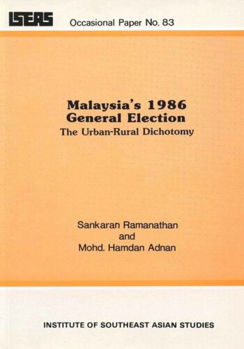 Malaysia's 1986 General Election: The Urban-Rural Dichotomy