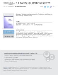 Software Update As a Mechanism for Resilience and Security: Proceedings of a Workshop