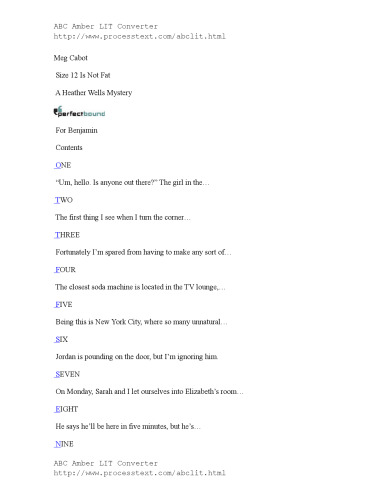 Size 12 Is Not Fat: A Heather Wells Mystery