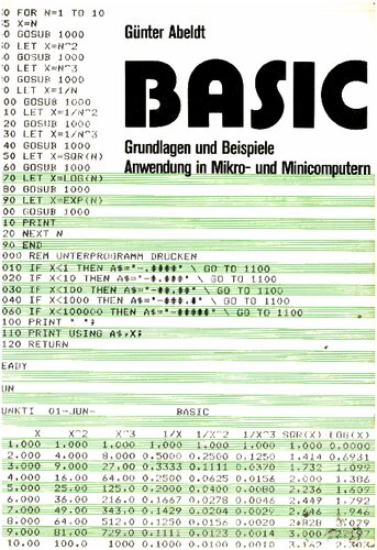 BASIC - Grundlagen und Beispiele; Anwendung in Mikro- und Minicomputern