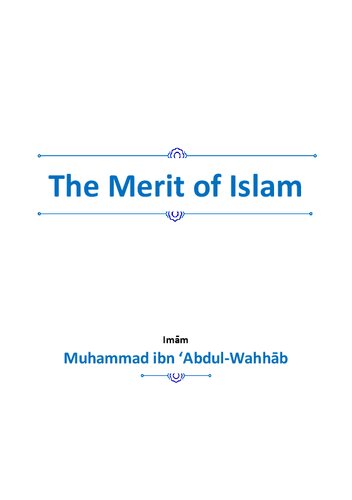 The Merit of Islam