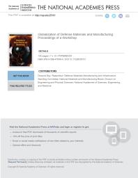 Globalization of Defense Materials and Manufacturing: Proceedings of a Workshop