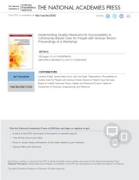 Implementing Quality Measures for Accountability in Community-Based Care for People with Serious Illness: Proceedings of a Workshop