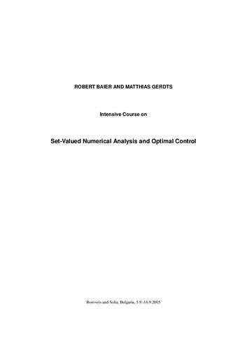 Set-Valued Numerical Analysis and Optimal Control