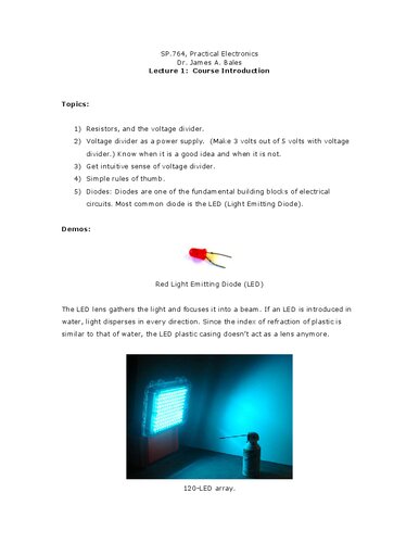 Practical Electronics: Lecture Notes