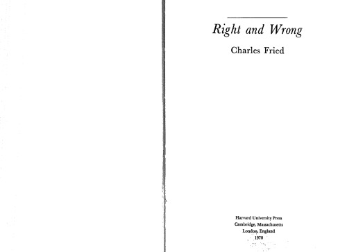 Right and Wrong