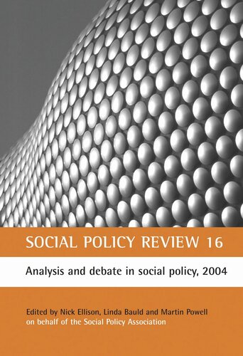 Social Policy Review 16: Analysis and debate in social policy, 2004