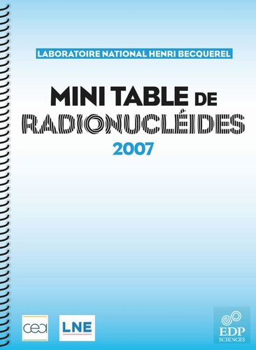 Mini-table de radionucléides - 2007