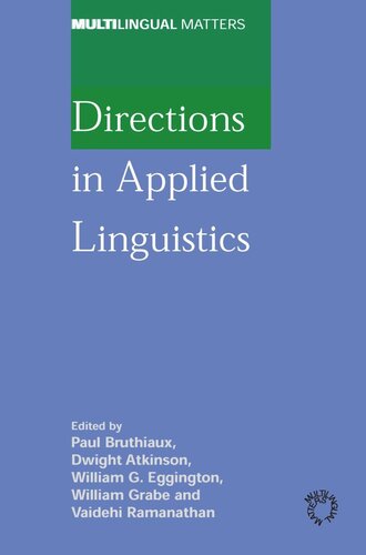 Directions in Applied Linguistics: Essays in Honor of Robert B. Kaplan