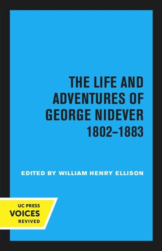 The Life and Adventures of George Nidever, 1802–1883
